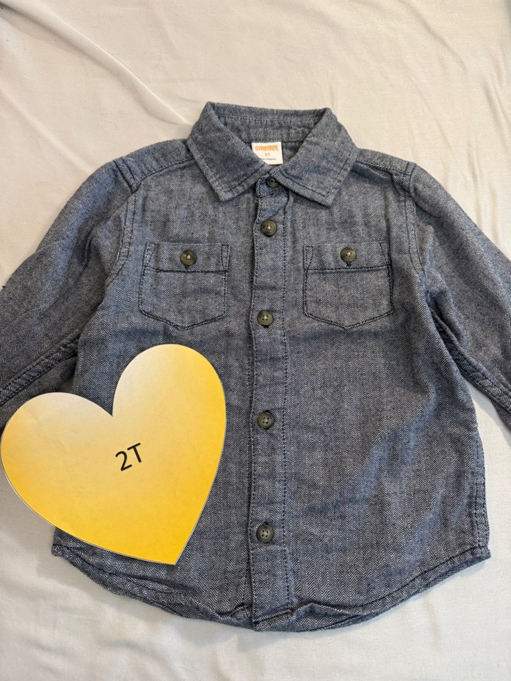 Gymboree - Blue Herringbone Button down Shirt